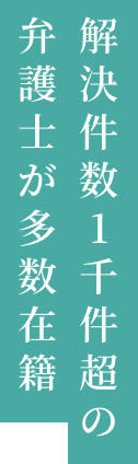解決件数1千件超の弁護士が多数在籍